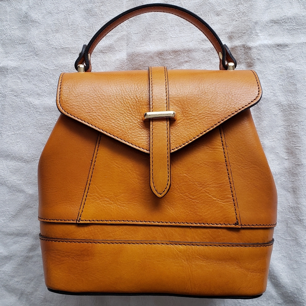 Divina Firenze Genuine Leather Convertible Bag (Shoulder Bag & Backpack)